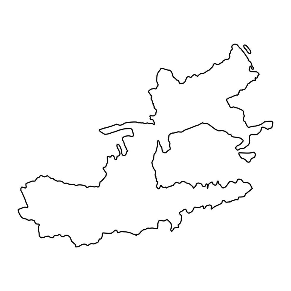 Sughd region map, administrative division of Tajikistan. illustration. vector