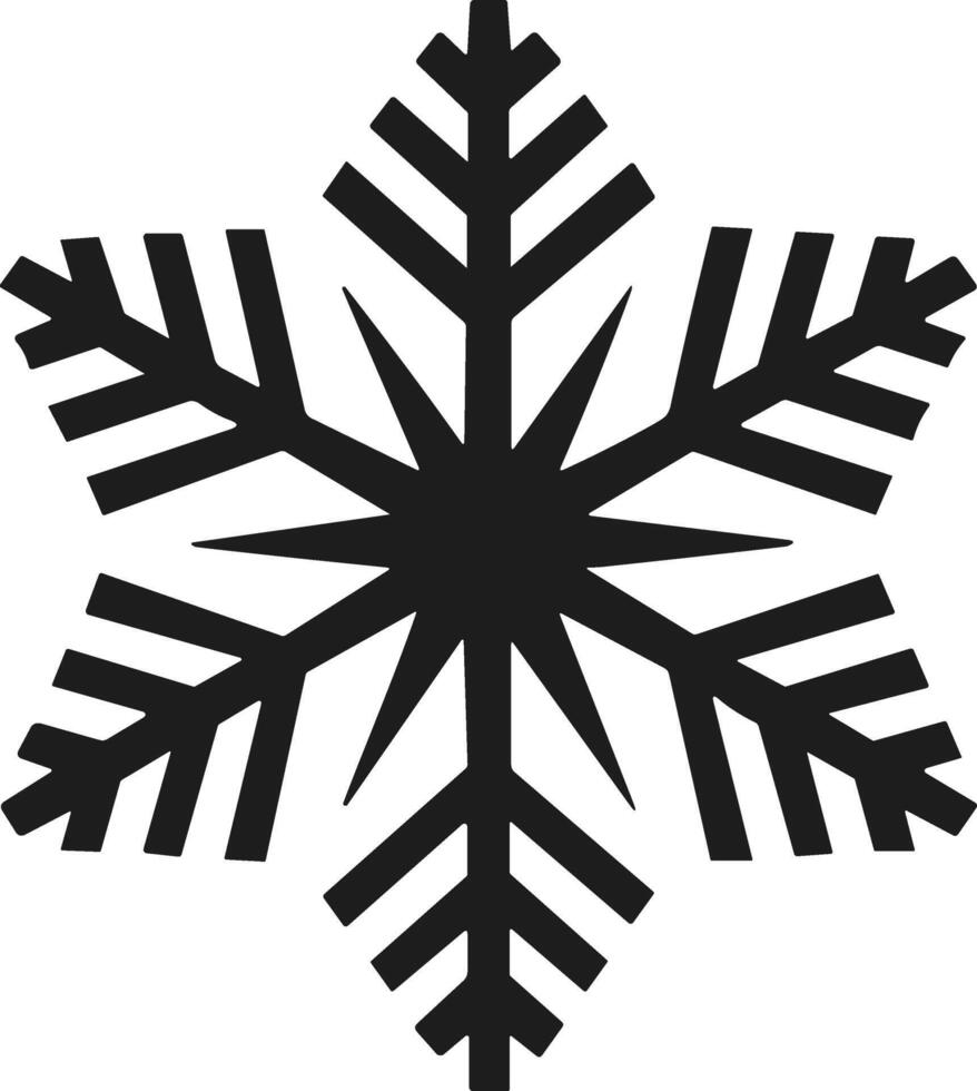 Bold Snowflake Silhouette for Winter and Holiday Graphic Design vector