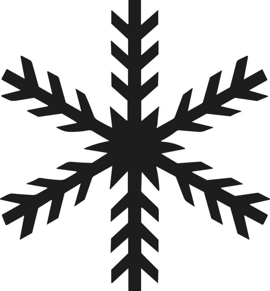 Classic Snowflake Silhouette for Winter and Holiday Designs vector