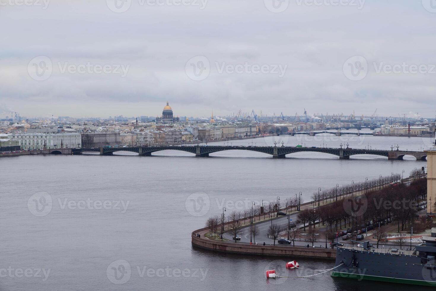 St. Petersburg has a stunning cityscape, with its beautiful river and impressive bridges photo