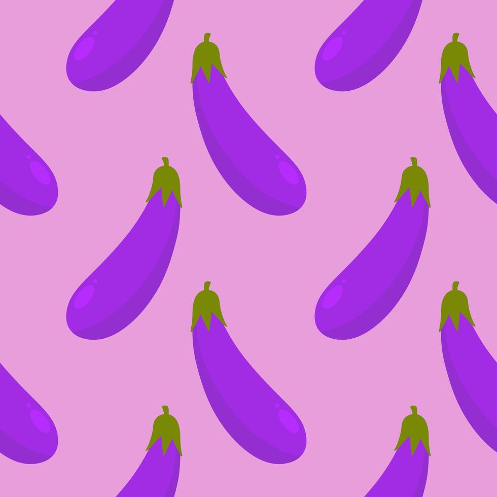 Eggplant flat illustration background vector