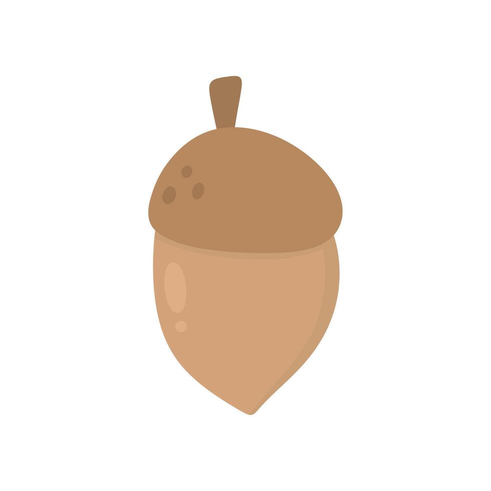 Acorn Flat Design vector