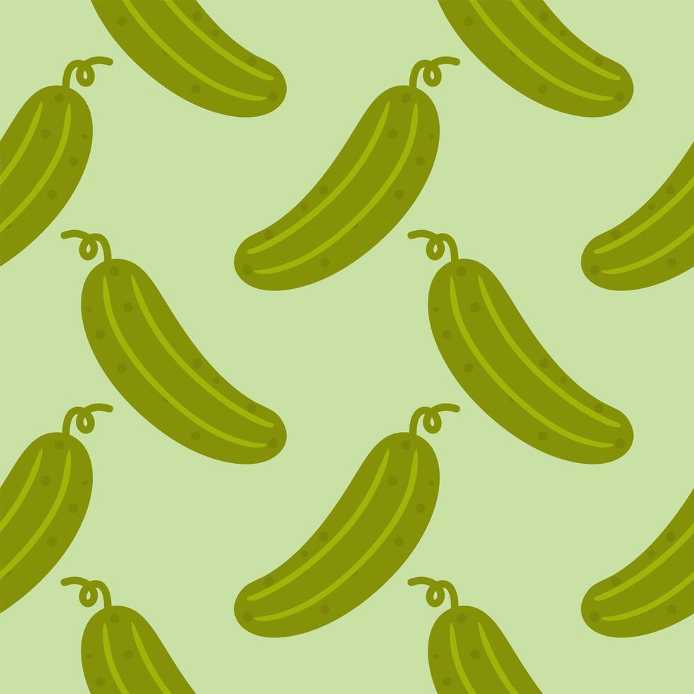 Green salad cucumbers illustration. vector