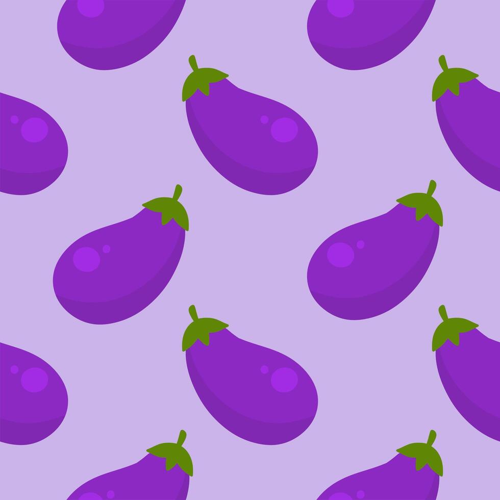 seamless pattern Eggplant vector