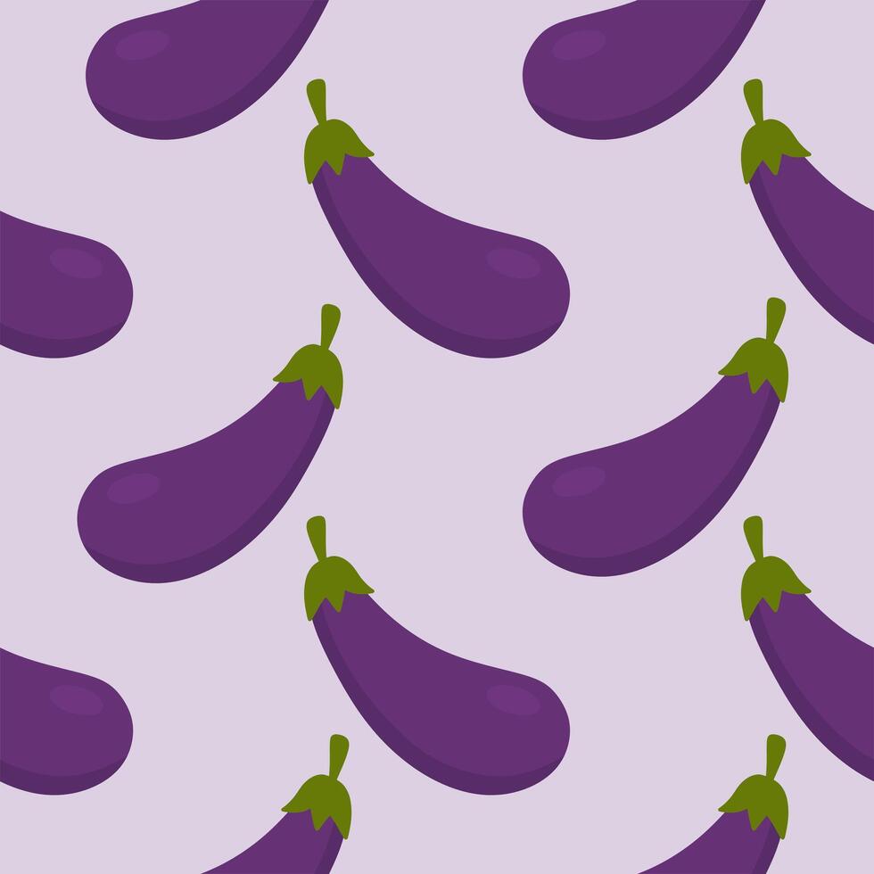 flat illustration Eggplant background. vector