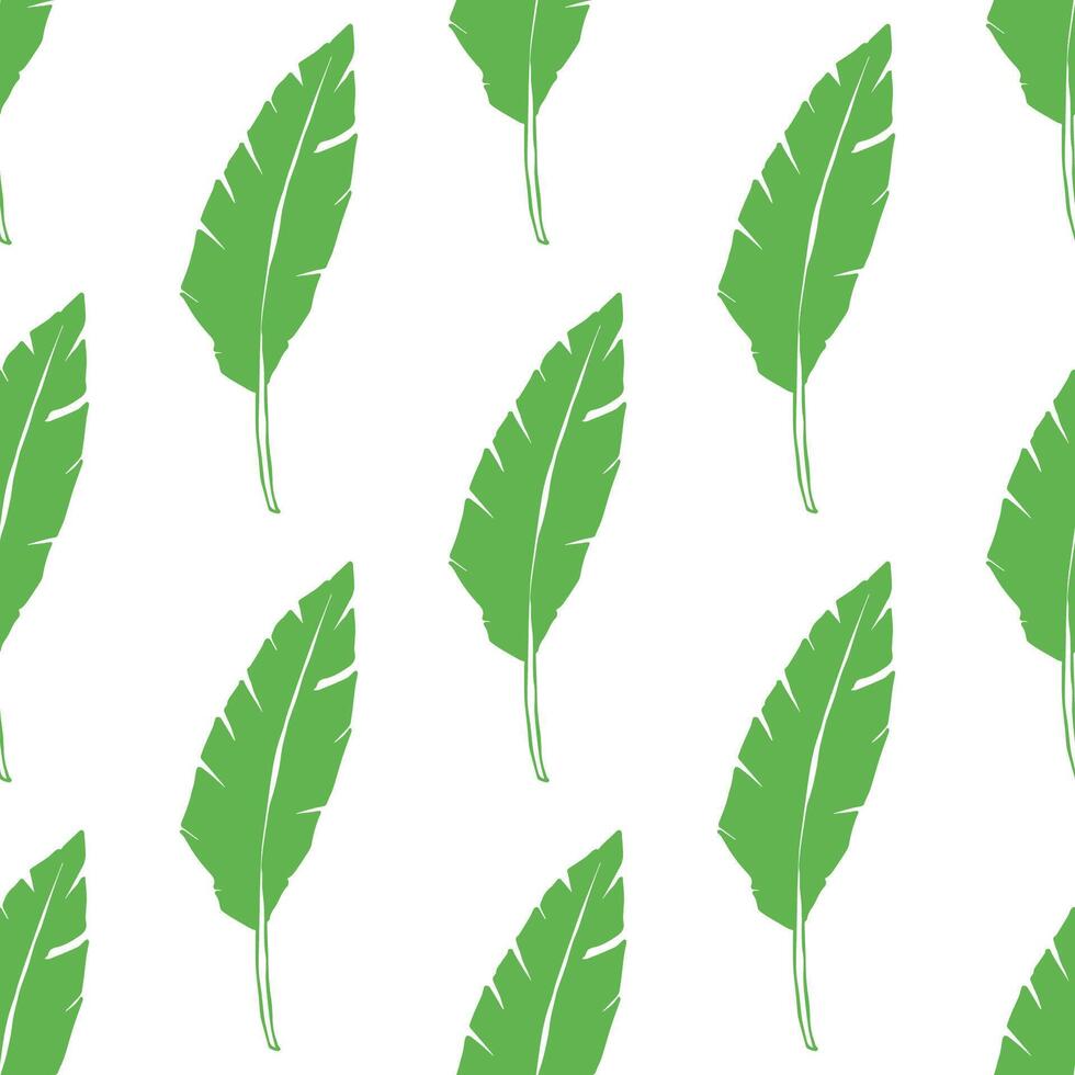 Seamless pattern with tropical leaves doodle for decorative print, wrapping paper, greeting cards, wallpaper and fabric vector