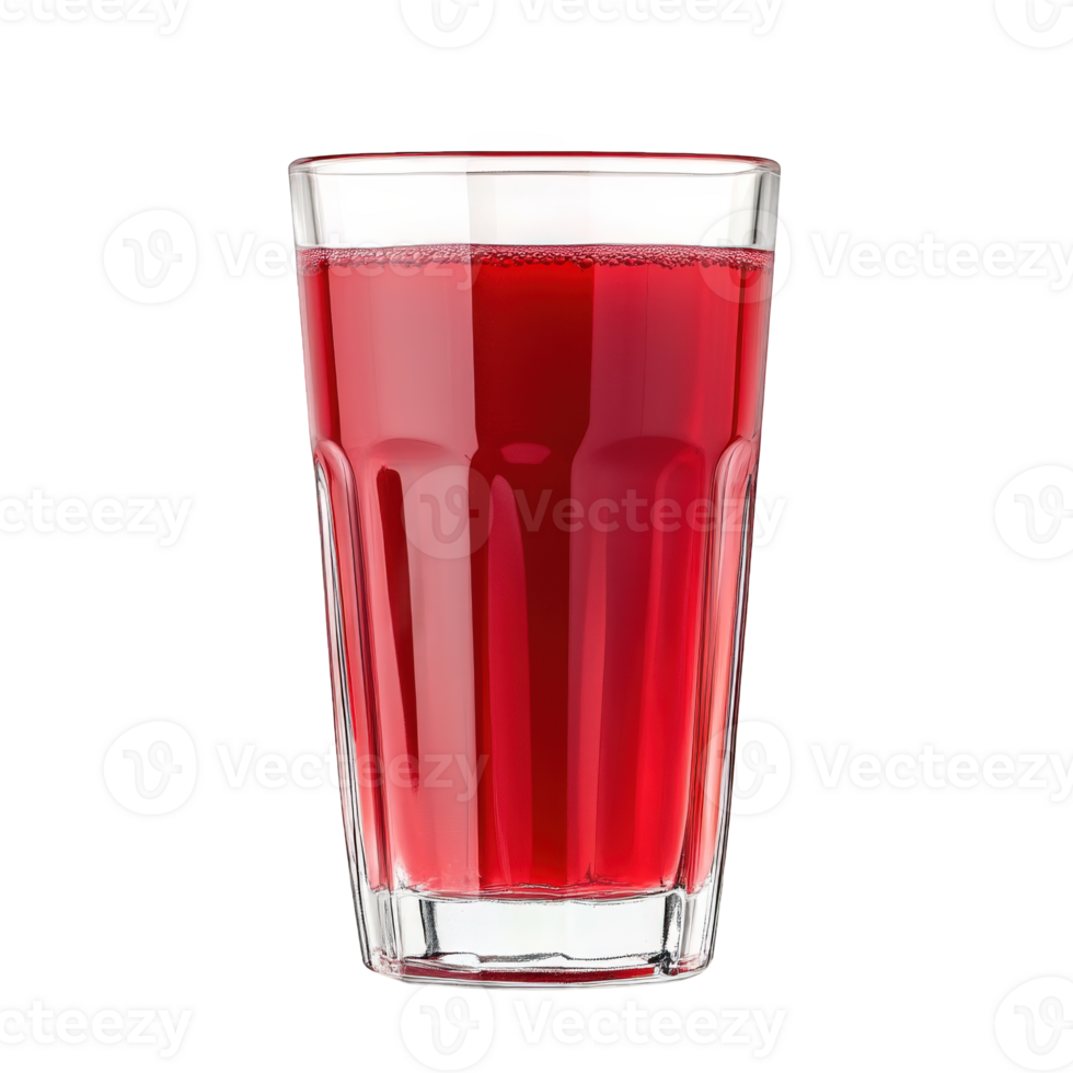 A Glass of Refreshing Red Berry Juice, on transparent background png