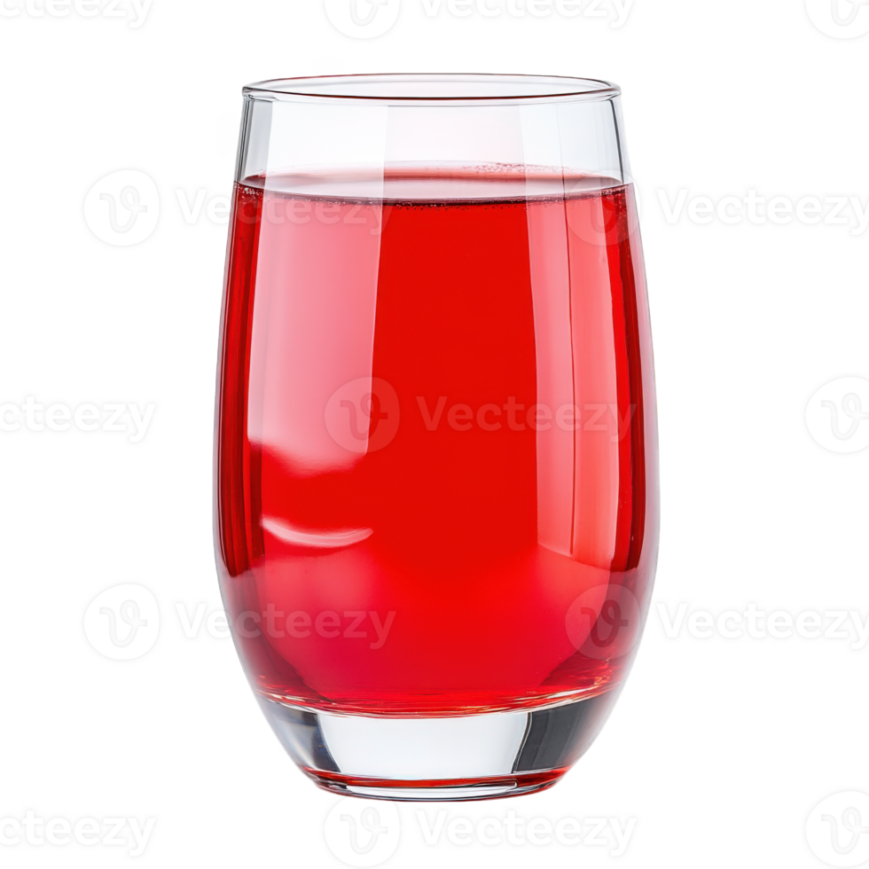 Red liquid fills a clear stemmed glass, on transparent background png