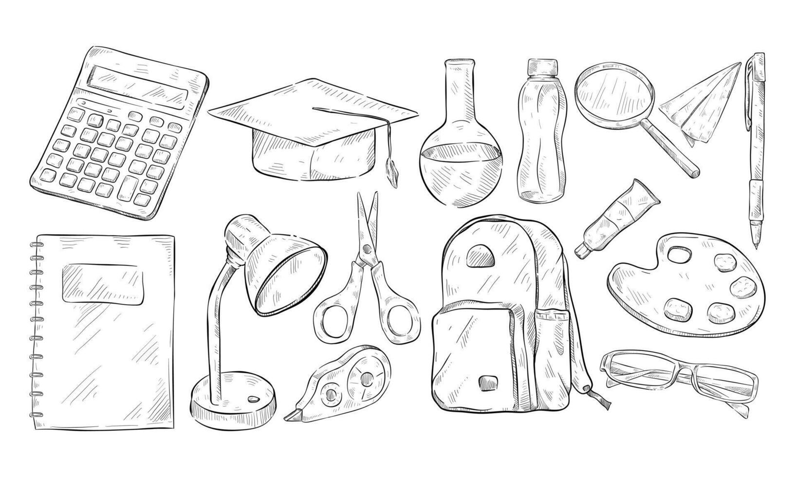 laboratory handdrawn collection vector