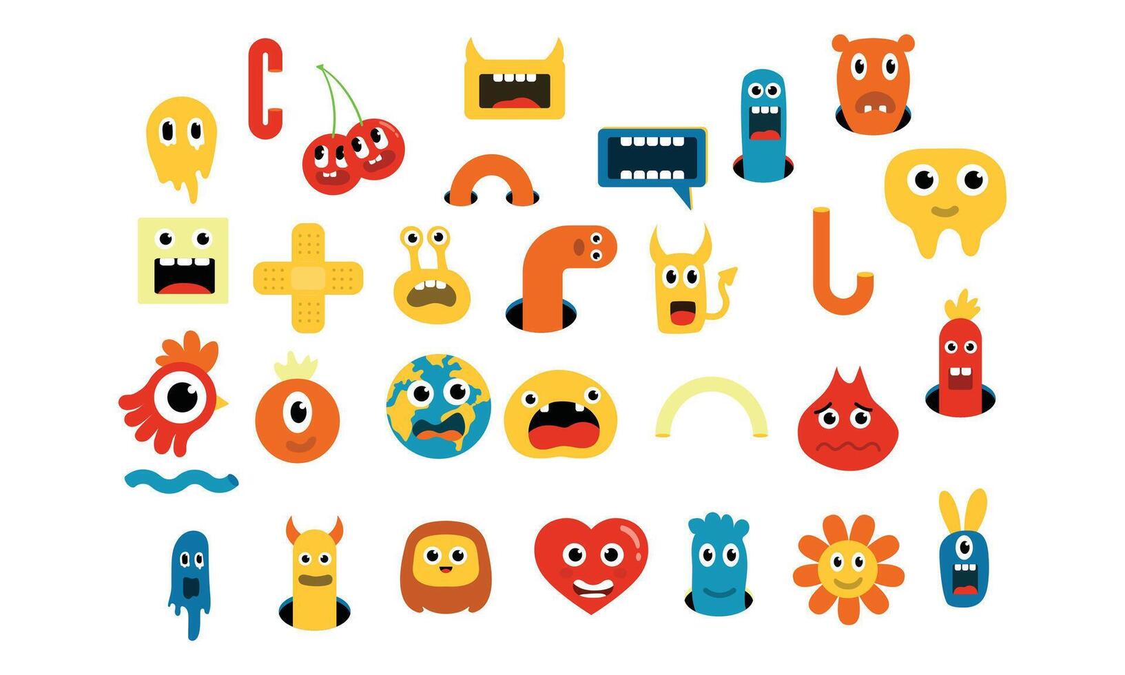 cartoon character collection vector