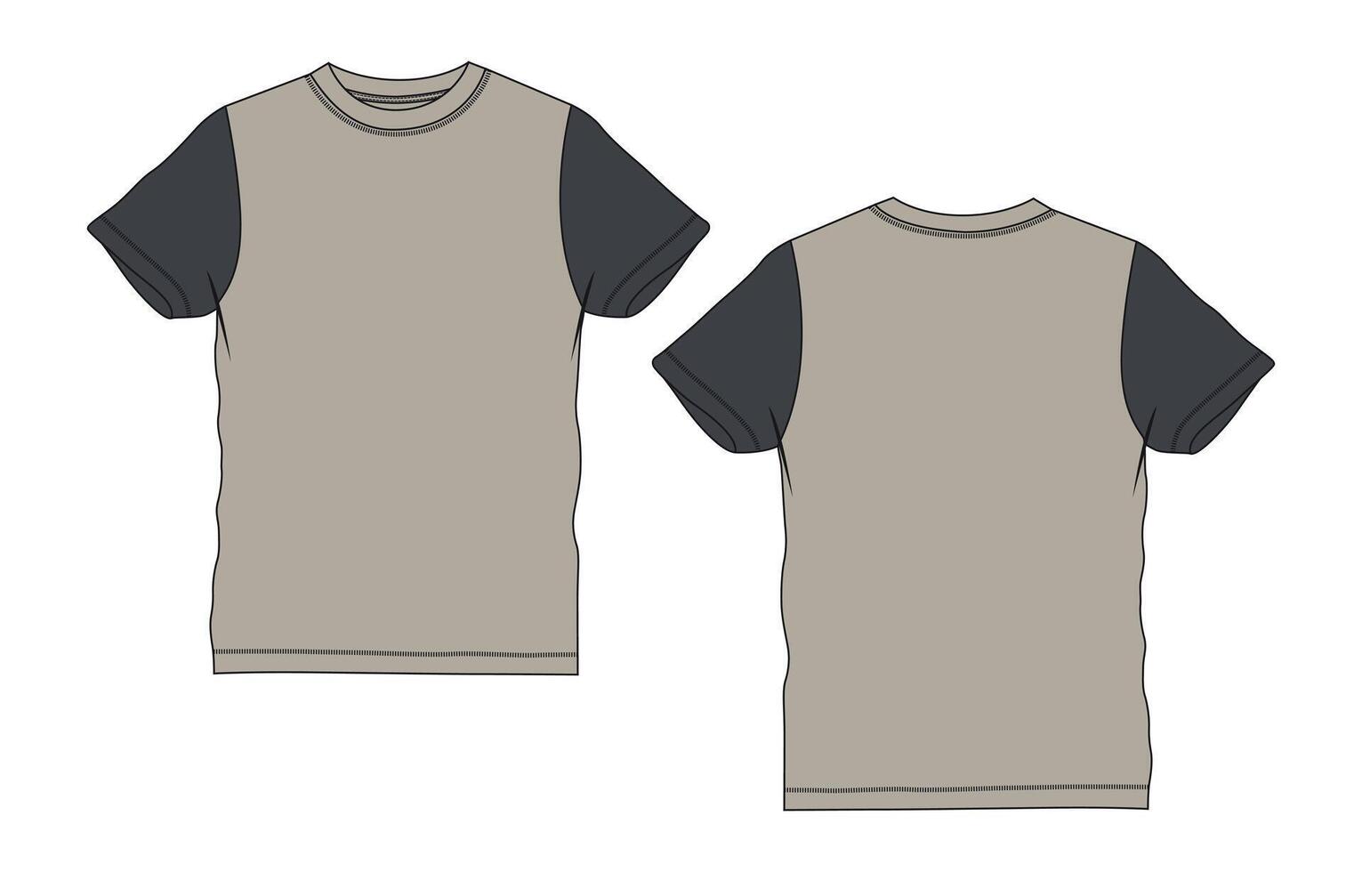 A t - shirt with a gray and black design vector
