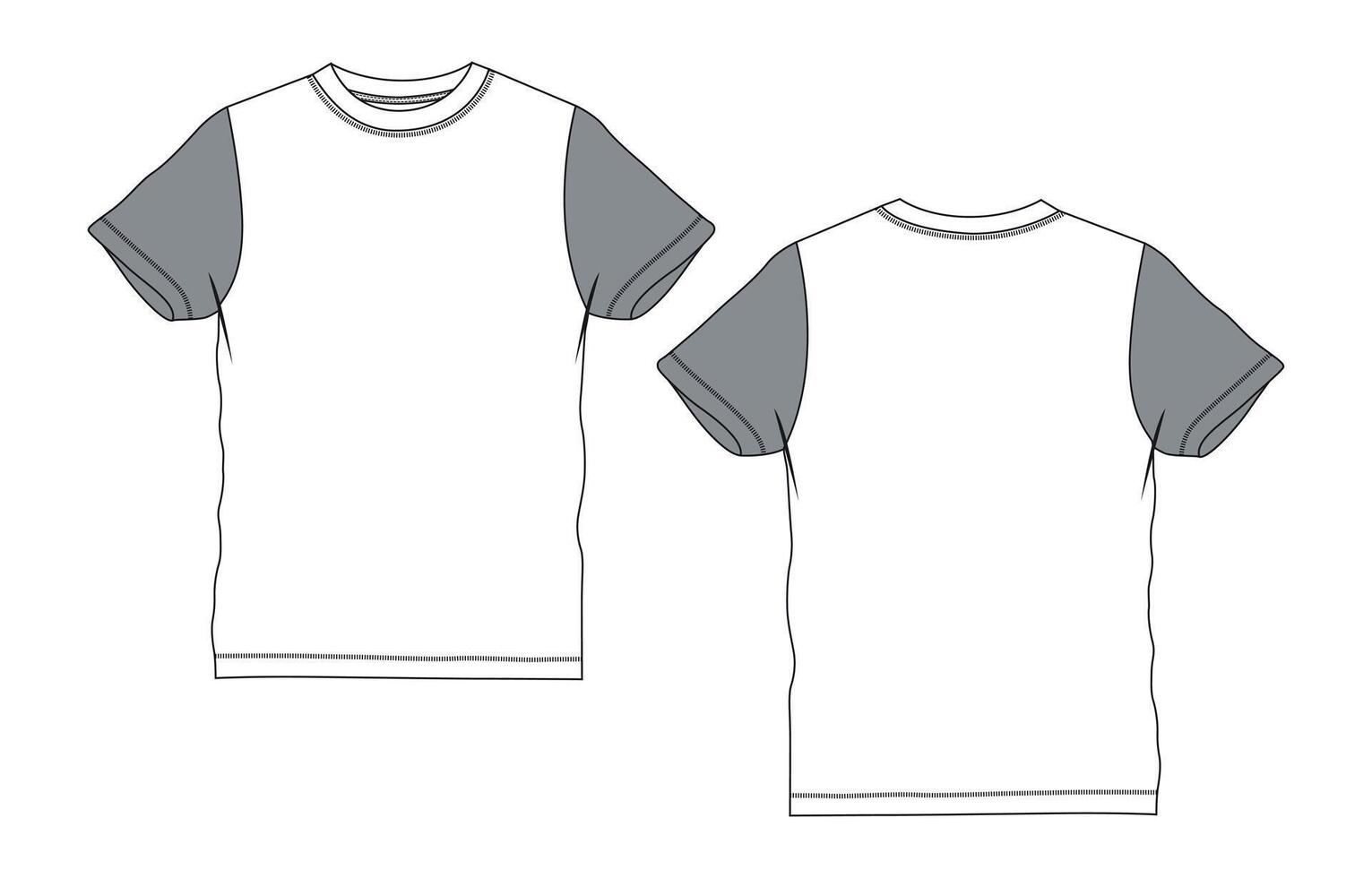 A white t - shirt and gray one vector