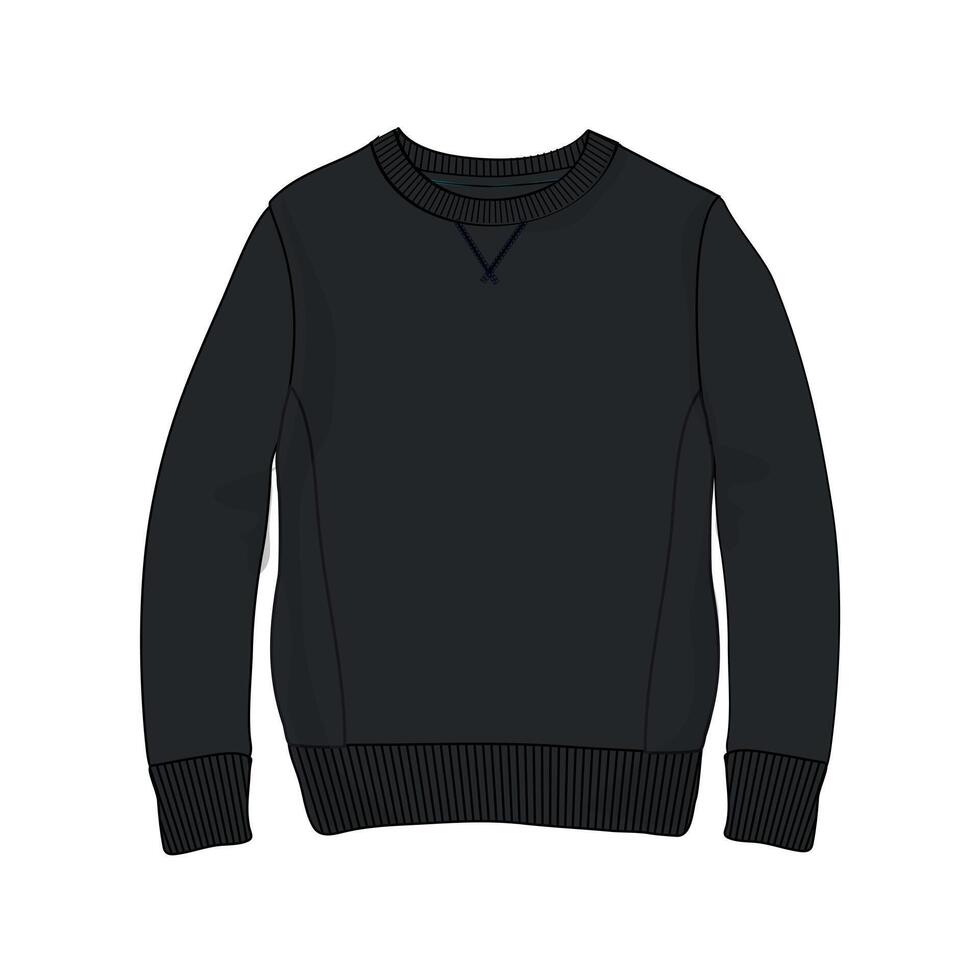 A black sweater on a white background vector
