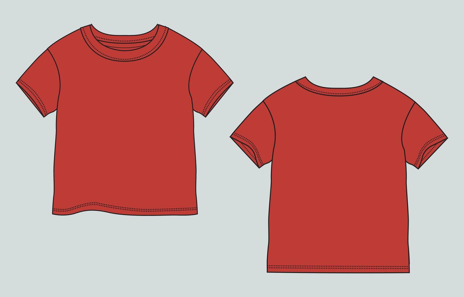 Red t shirt template illustration vector