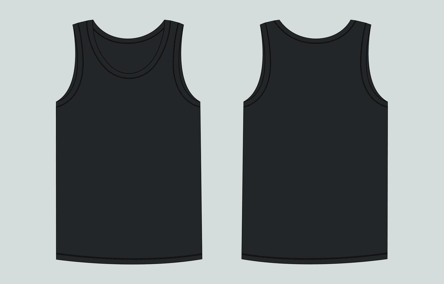 Black tank top template, illustration vector
