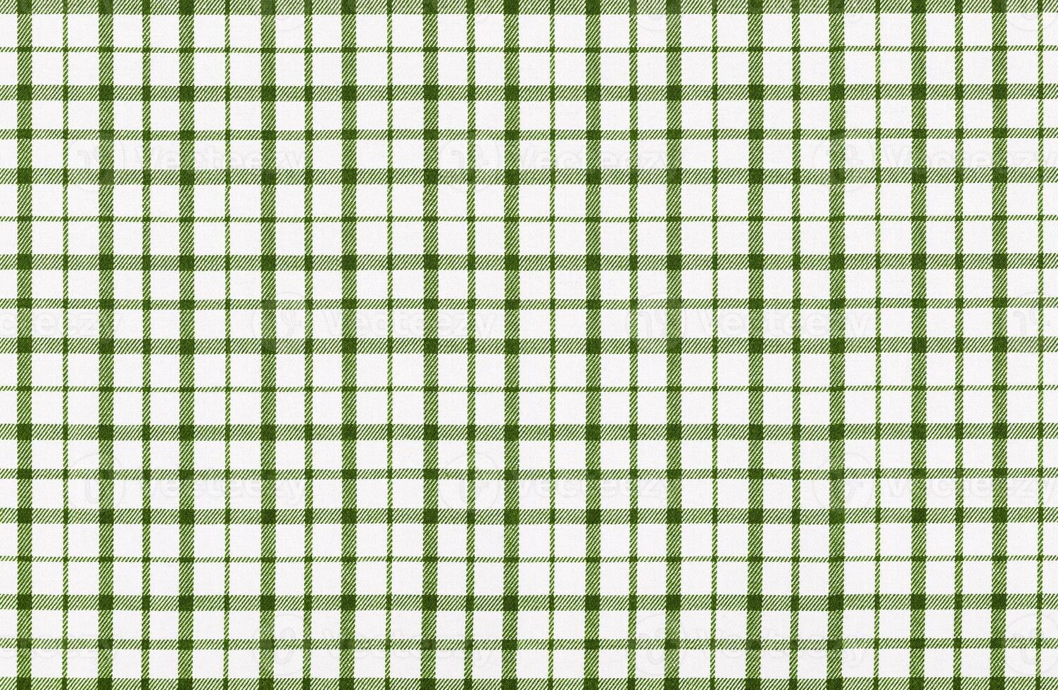 green white texture of factory fabric for tailoring, cotton checkered fabric photo