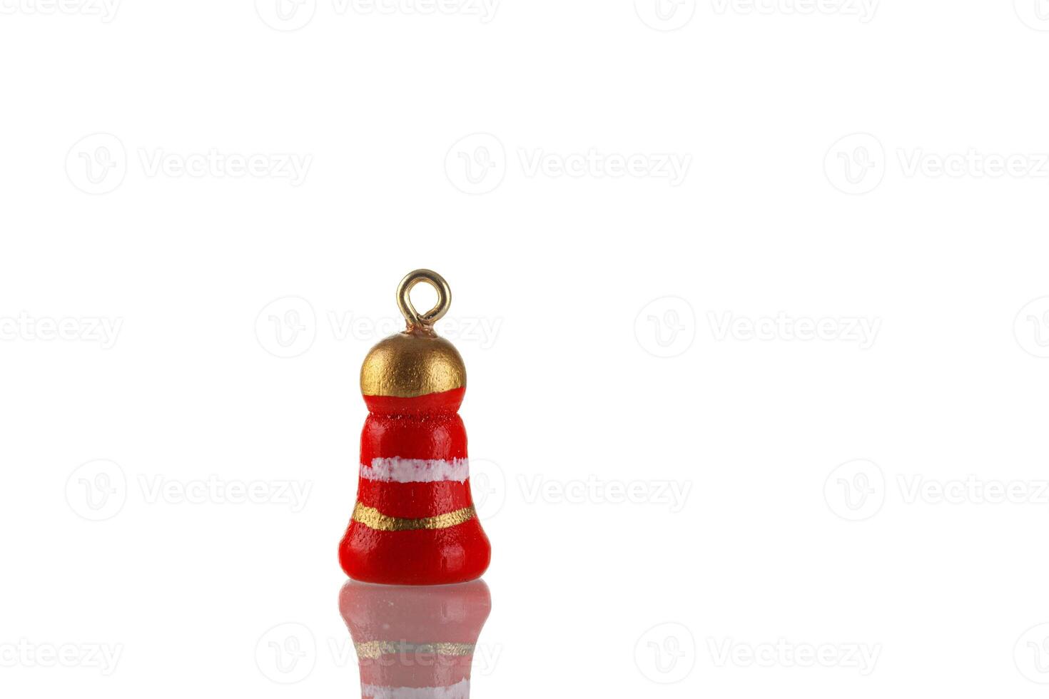 beautiful wooden Christmas toys on a white background photo