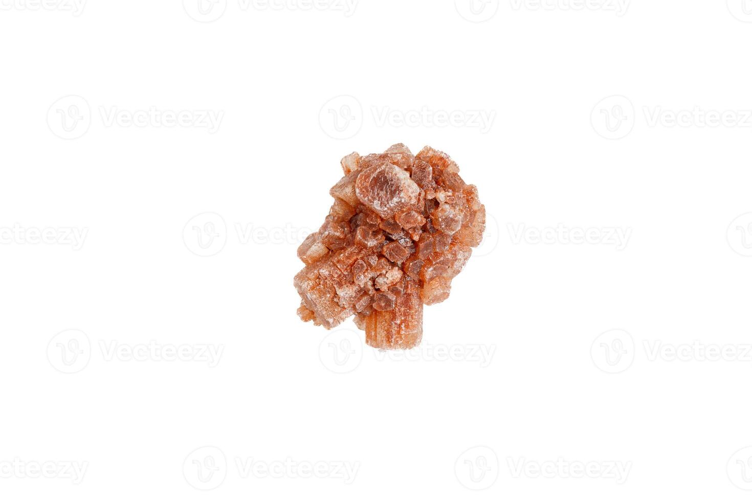 aragonite mineral stone macro on white background photo