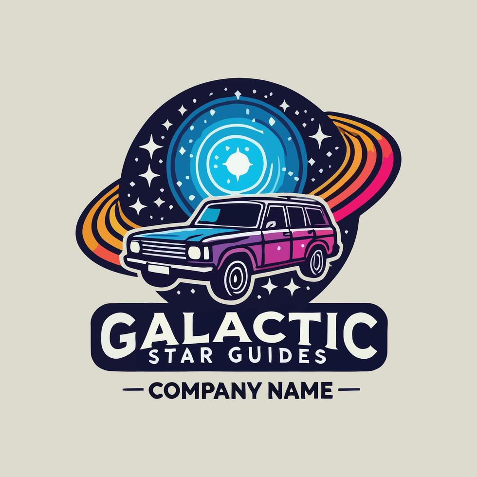 Galactic Star Guides Car Logo vector