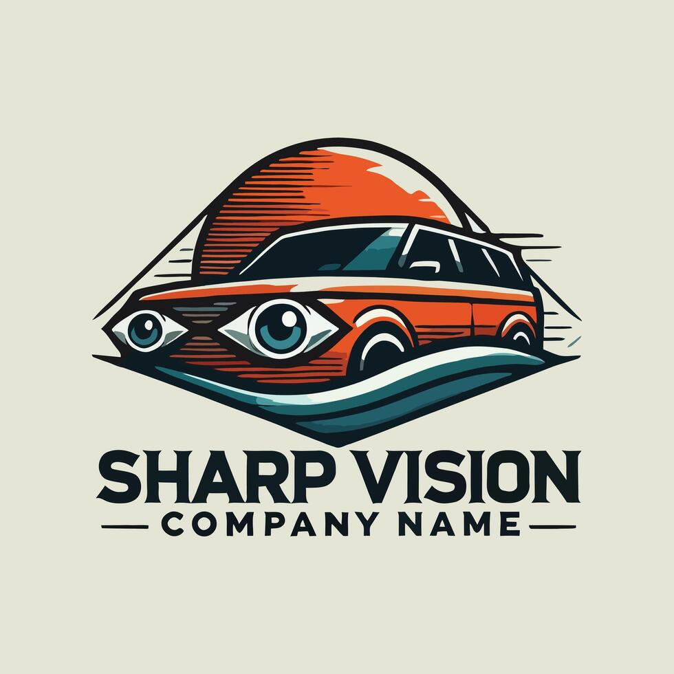 Sharp Vision Sees Car Logo vector