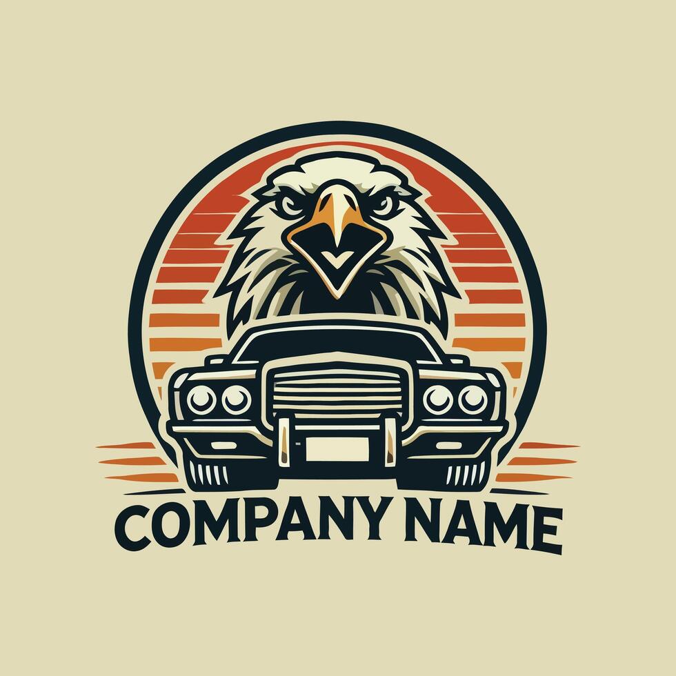 Bold Eagle Rises Car Logo vector