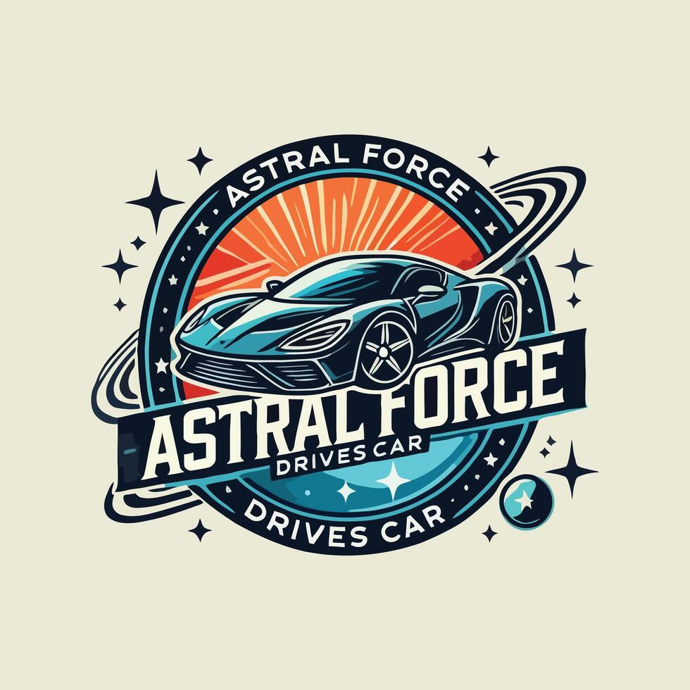 Astral Force Drives Car Logo vector