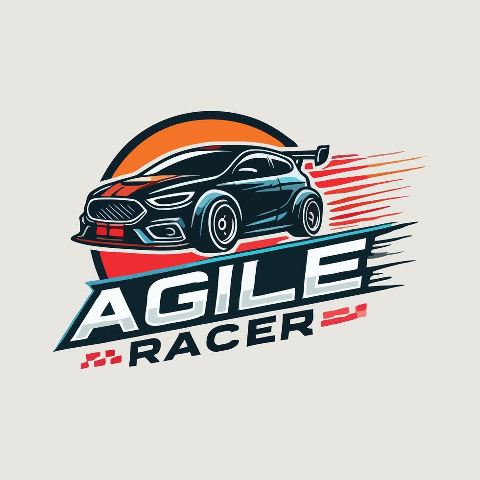 Agile Racer Accelerates Car Logo vector