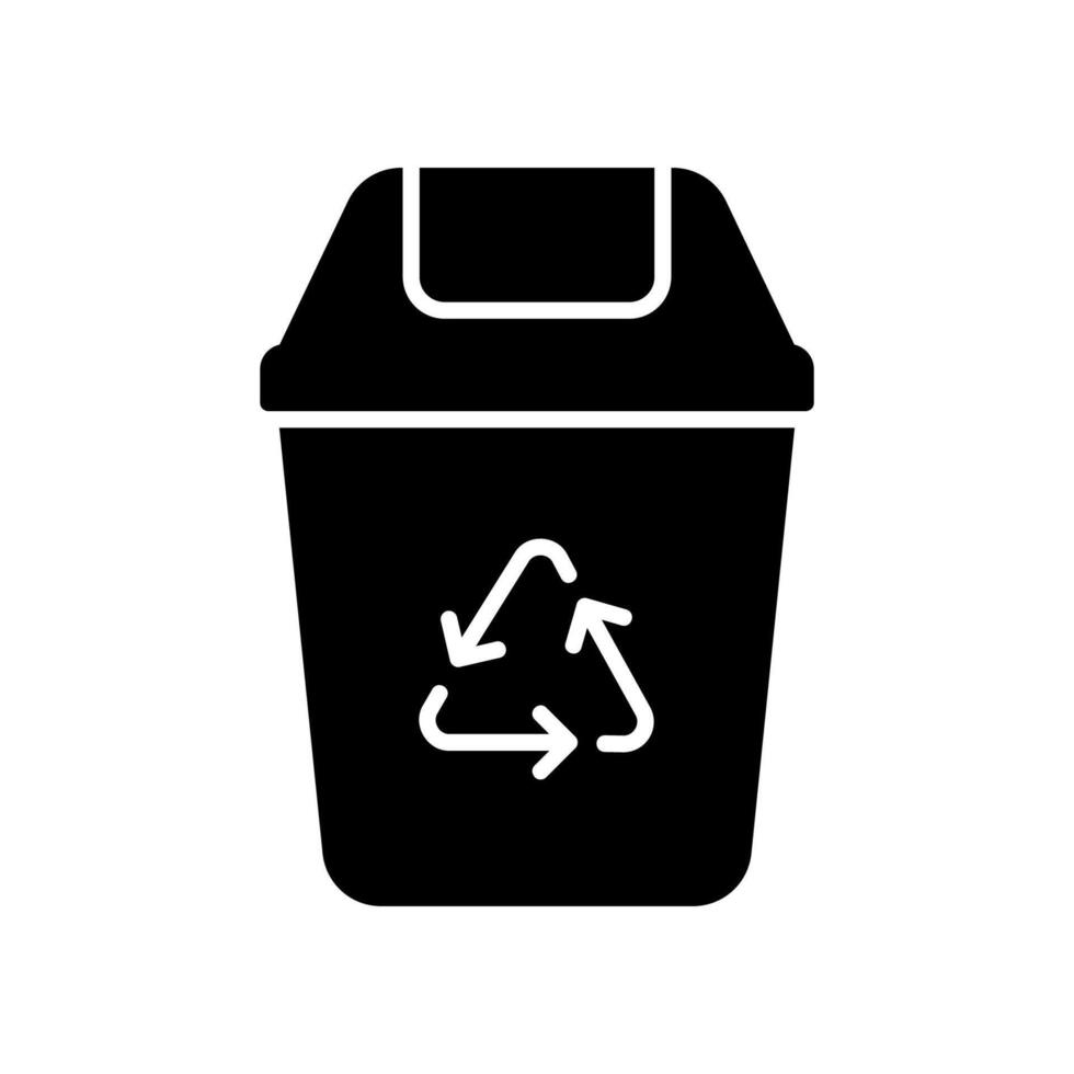 Recycling bin icon for environmental sustainability vector