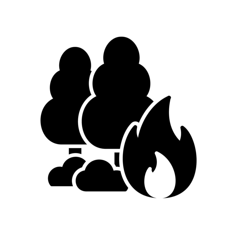 Forest fire or wildfire icon vector