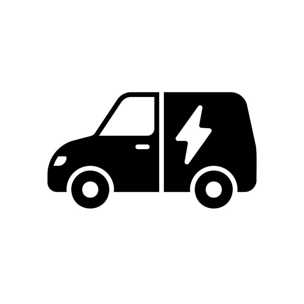 Electric car icon for environmentally friendly vehicles vector