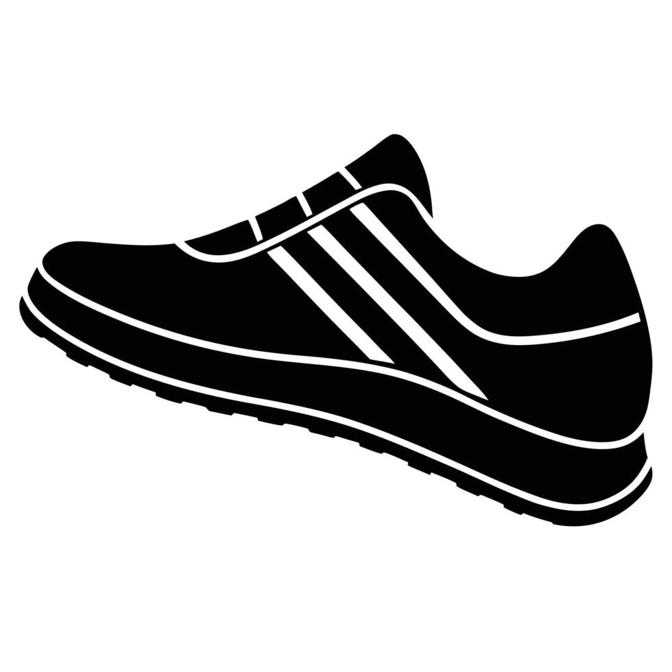Track Shoes Silhouette on White Background vector