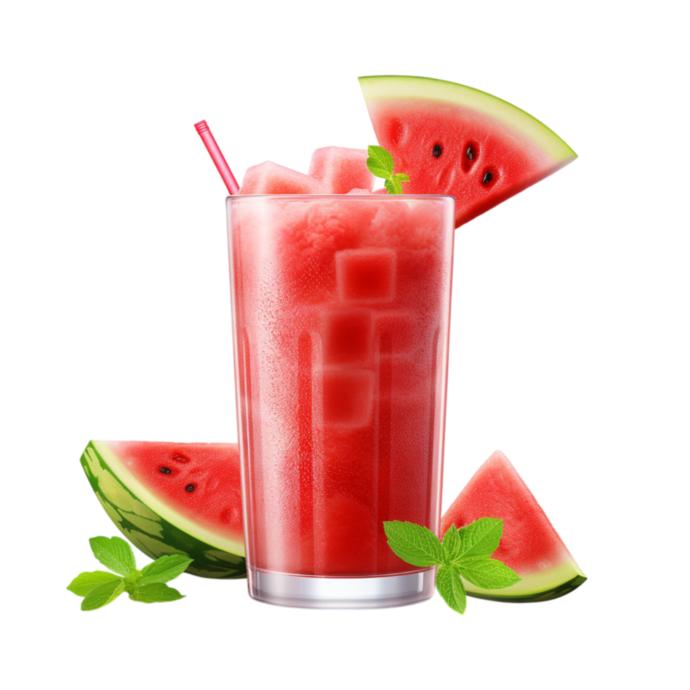 Watermelon Smoothie with Mint Garnish Refreshing Summer Drink Concept png