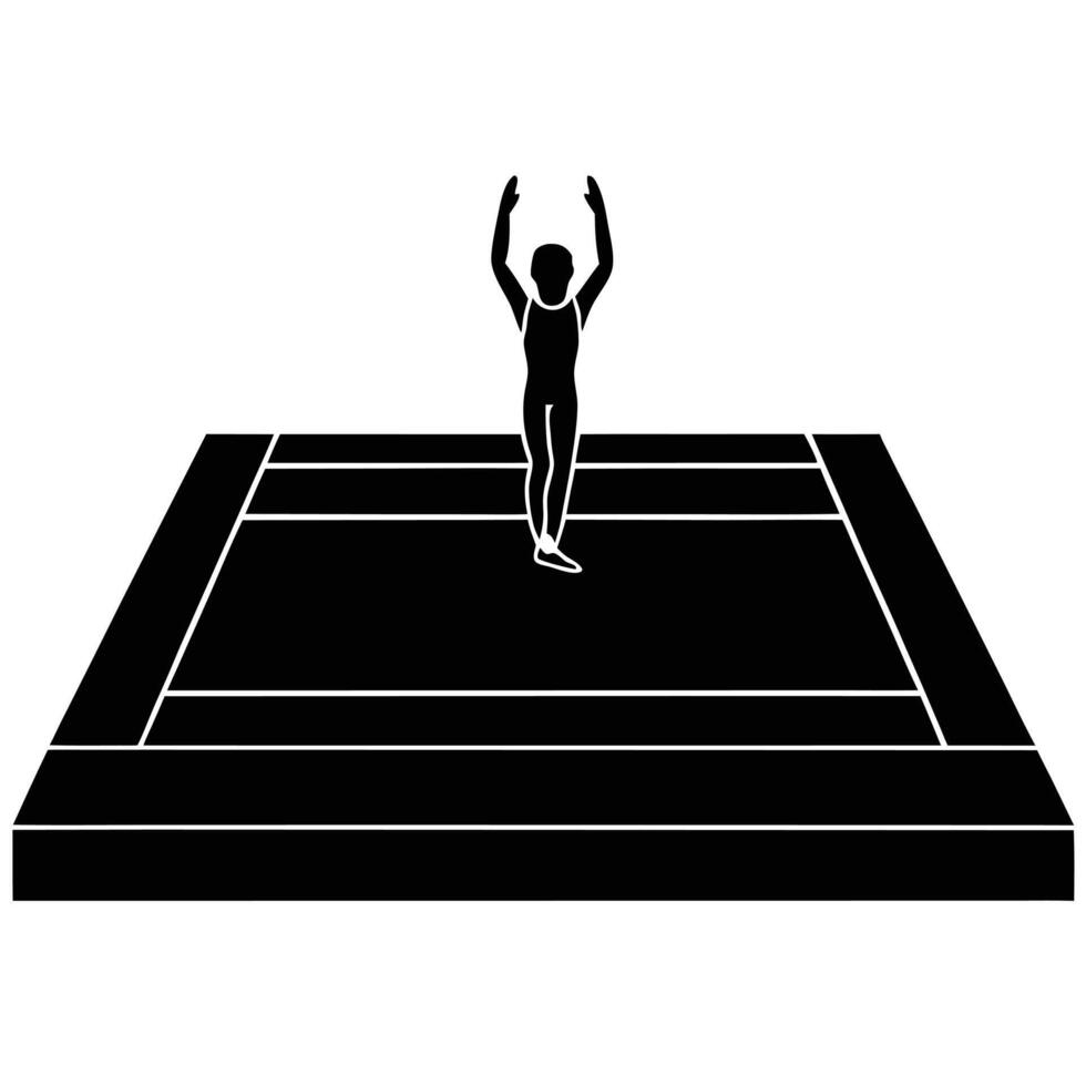 Gymnastics Floor Silhouette on White Background 54016291 Vector Art at  Vecteezy