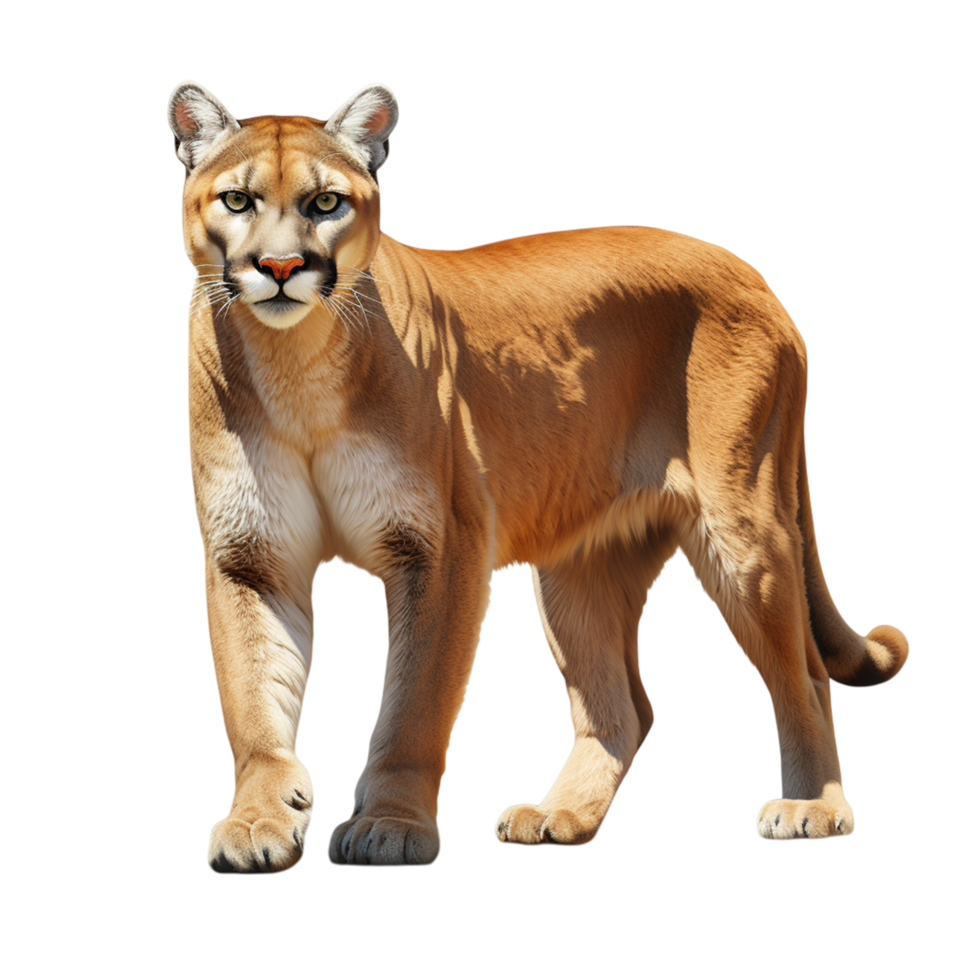 Majestic Mountain Lion Wild Puma Big Cat in Natural Pose for Wildlife Themes png