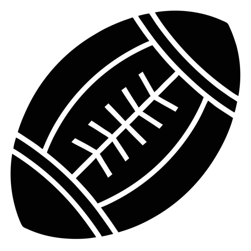 Football Silhouette on White Background vector