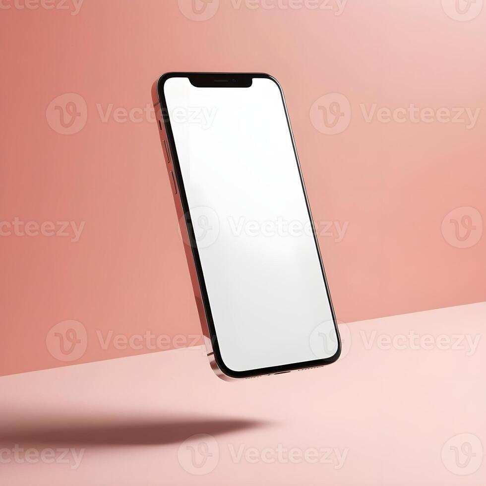 Mobile phone floating photo