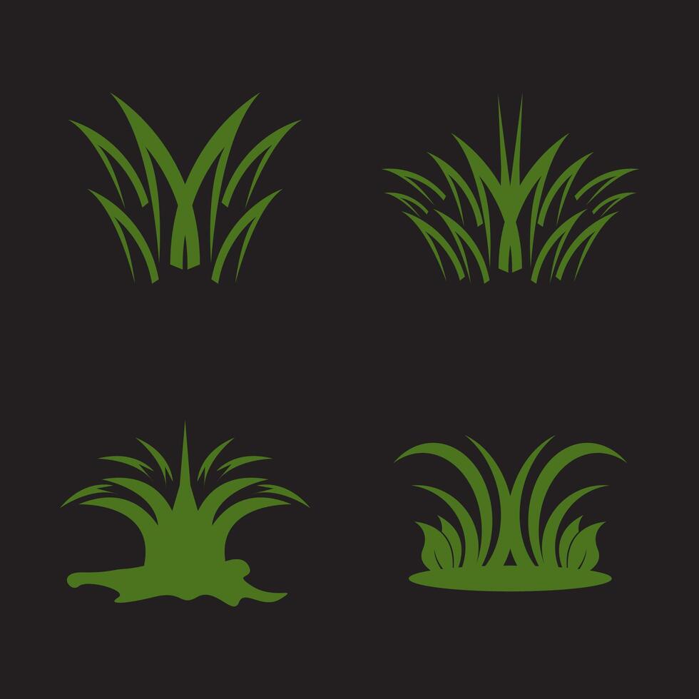 Green grass icon and symbol template vector