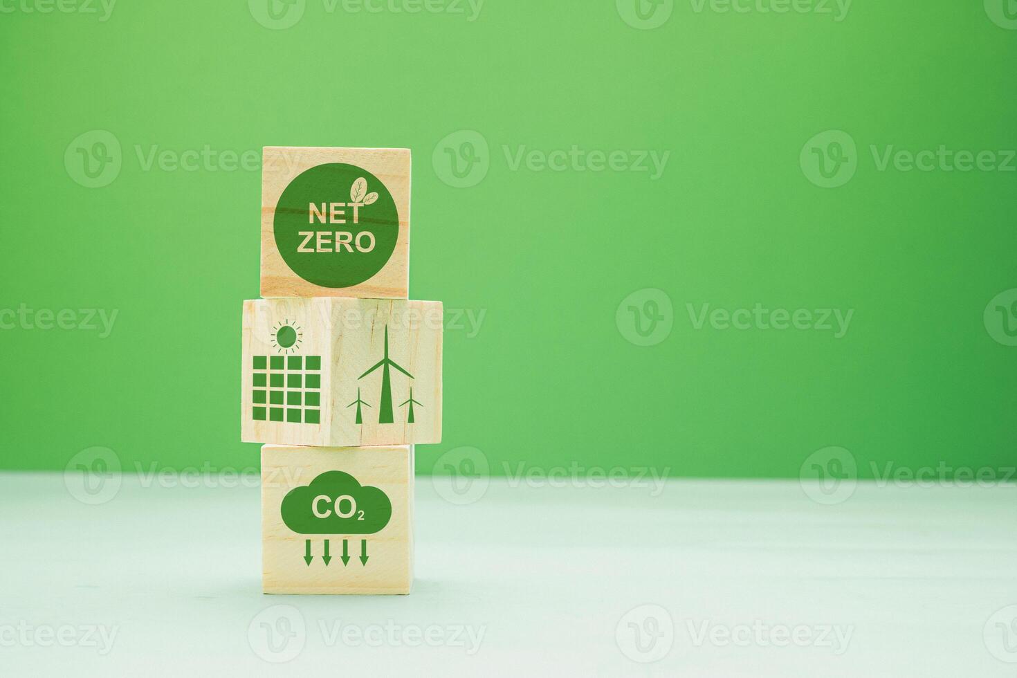 Net-zero emissions in 2050. Save the earth and the environment photo