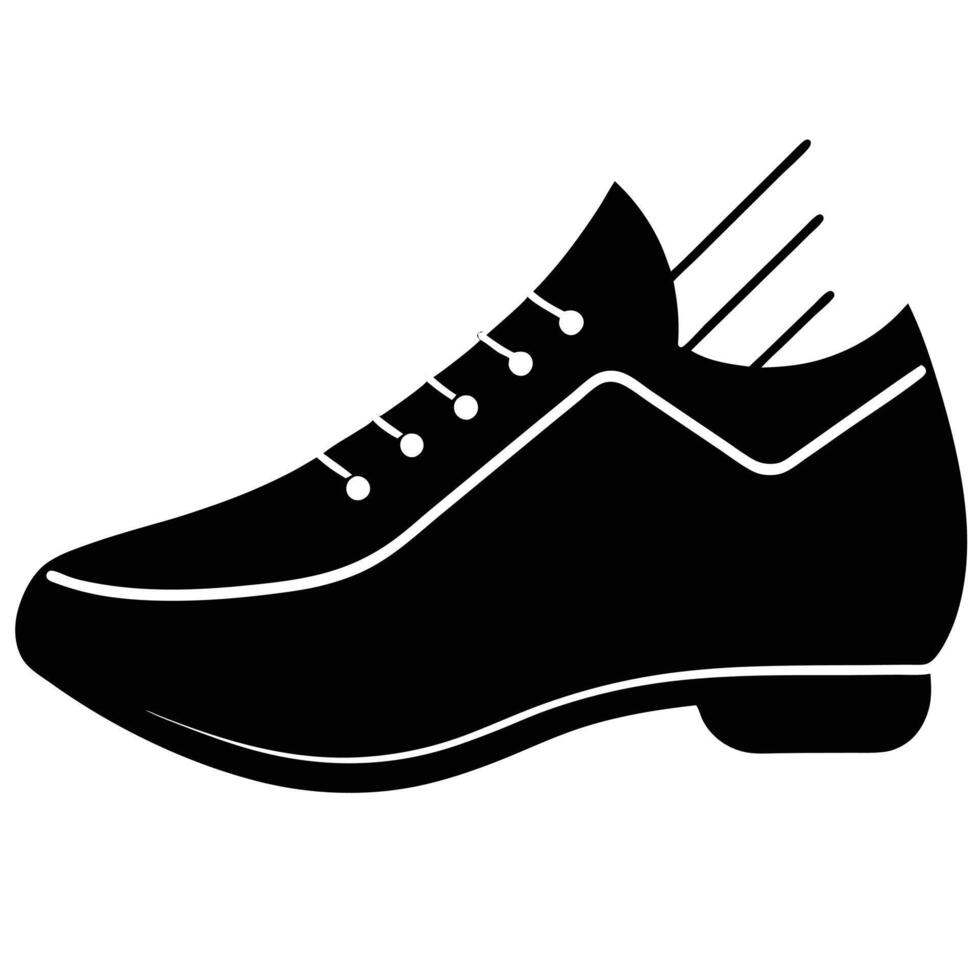 Archery Shoes Silhouette on White Background vector