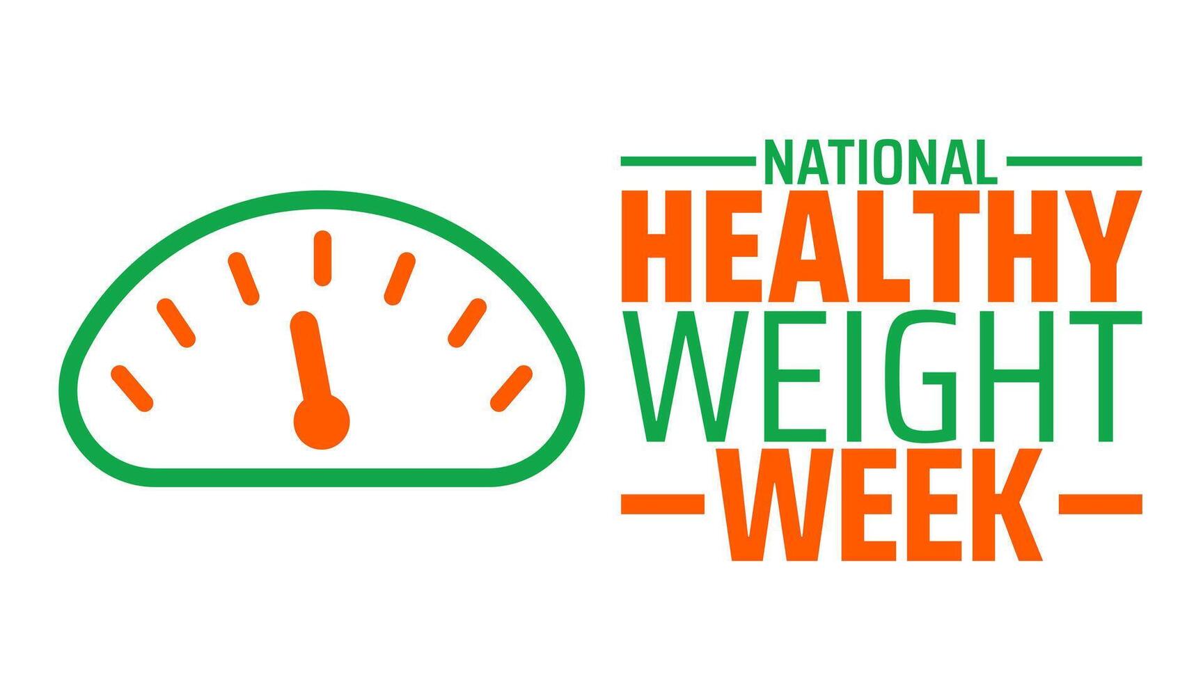 Healthy Weight Week background banner or poster design template. observed every year in January. Holiday concept. Use to any Template, card, poster, placard, template. vector