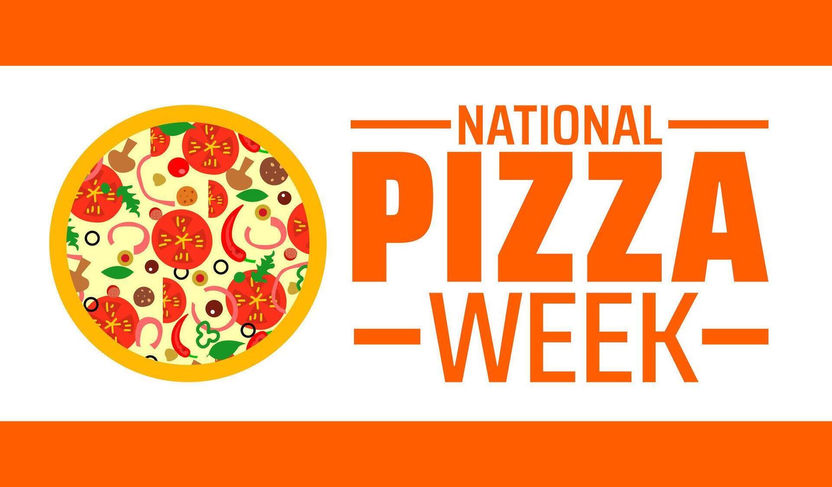 National Pizza Week background banner or poster design vector