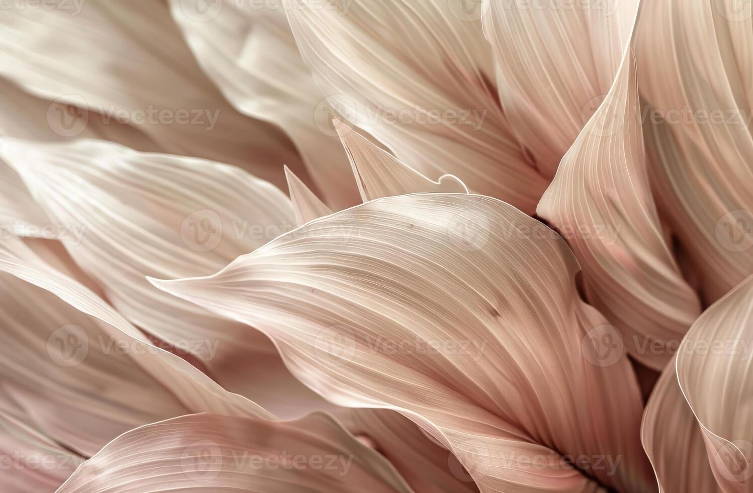 Beige Aesthetic Dried Leaves Delicate Background. Soft Wallpaper Texture of Transparent Macro Paper Leaves. photo