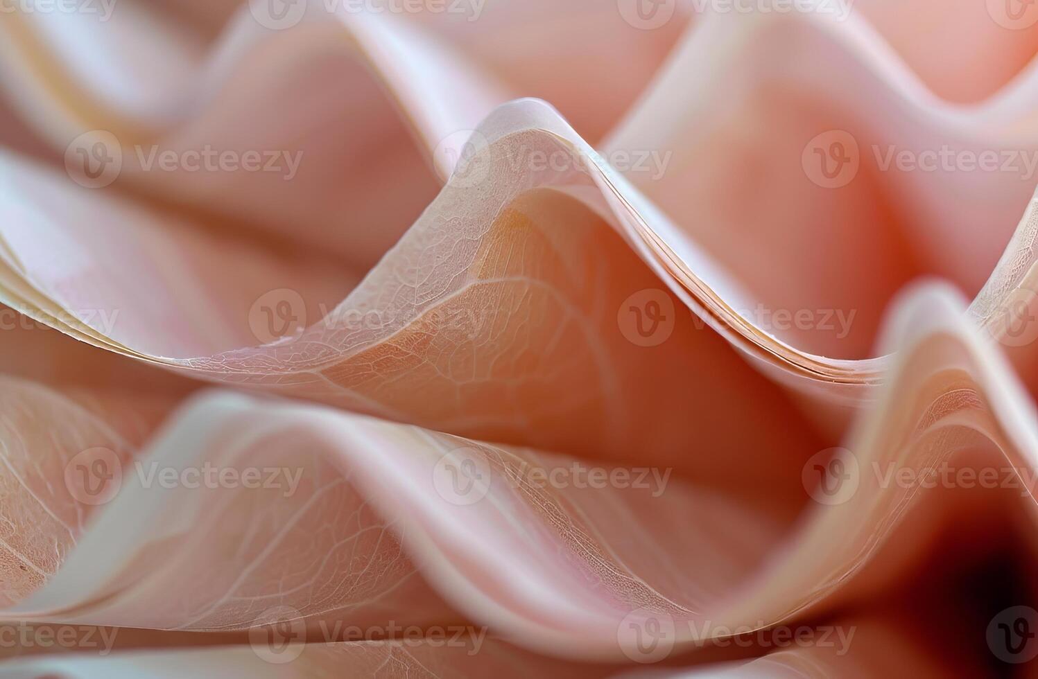 Beige Aesthetic Dried Leaves Delicate Background. Soft Wallpaper Texture of Transparent Macro Paper Leaves. photo