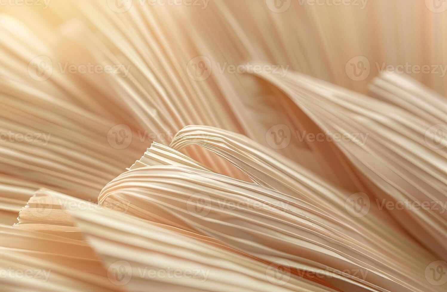 Beige Aesthetic Dried Leaves Delicate Background. Soft Wallpaper Texture of Transparent Macro Paper Leaves. photo