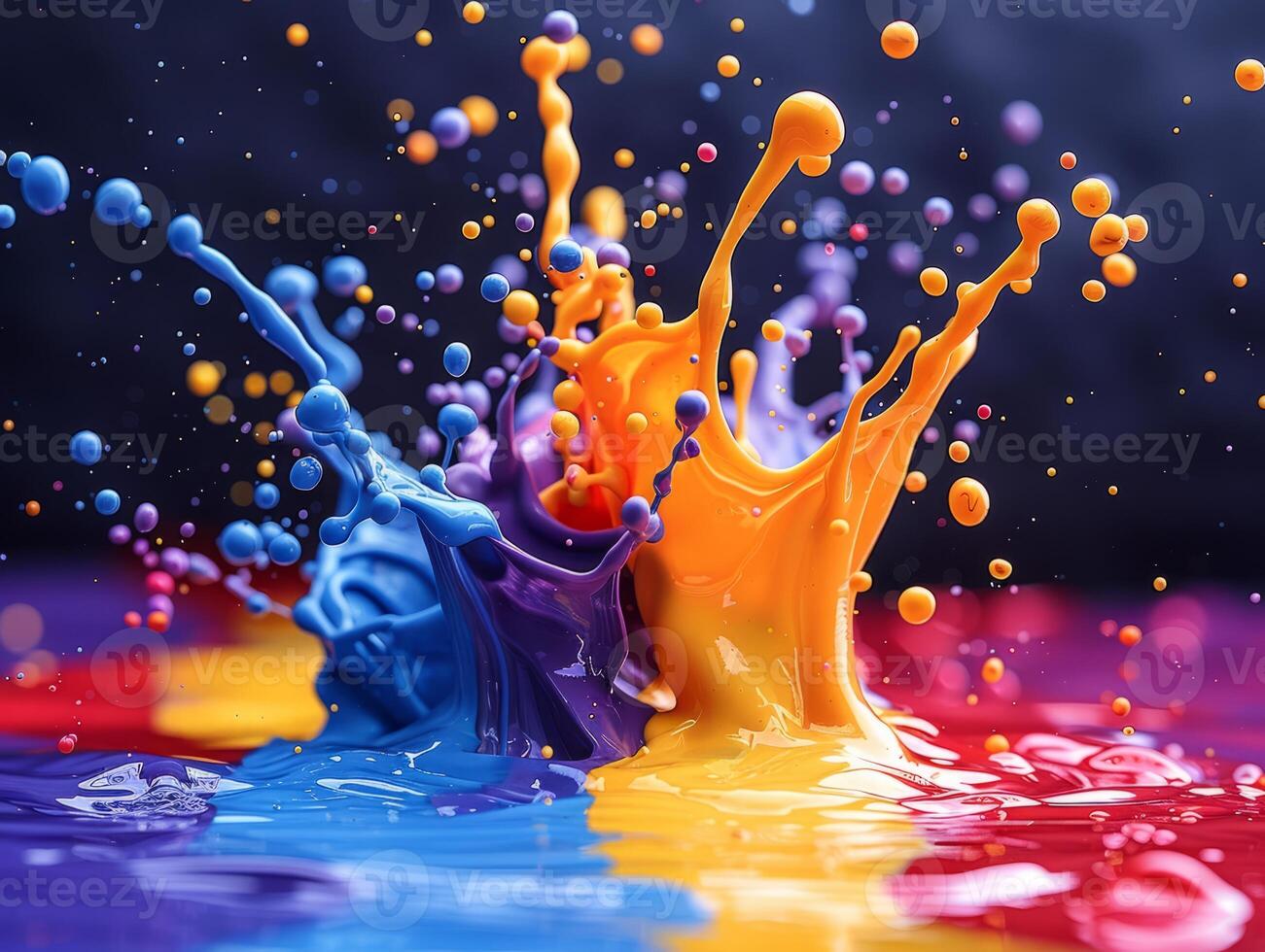 HOli Decorative Dye Splash, color powder explosion. Abstract colorful rainbow background with color splashes. photo