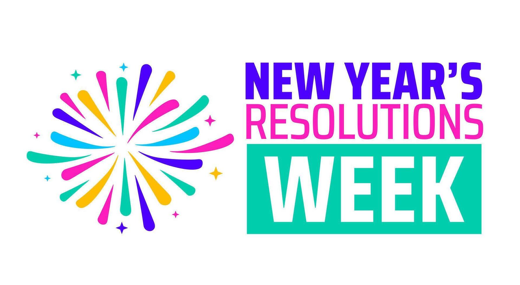 New Years Resolutions Week background banner or poster vector