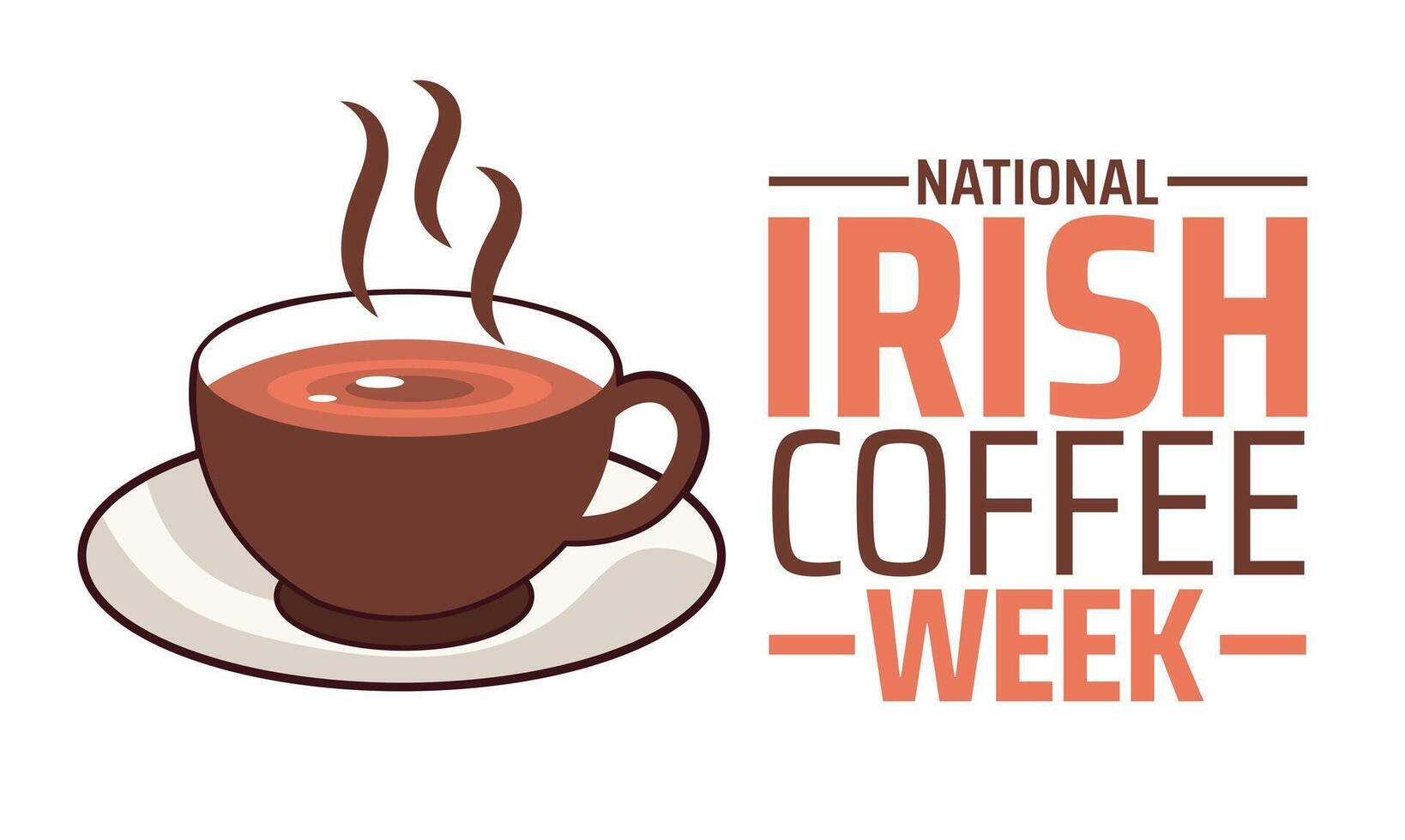National Irish Coffee Week background banner vector