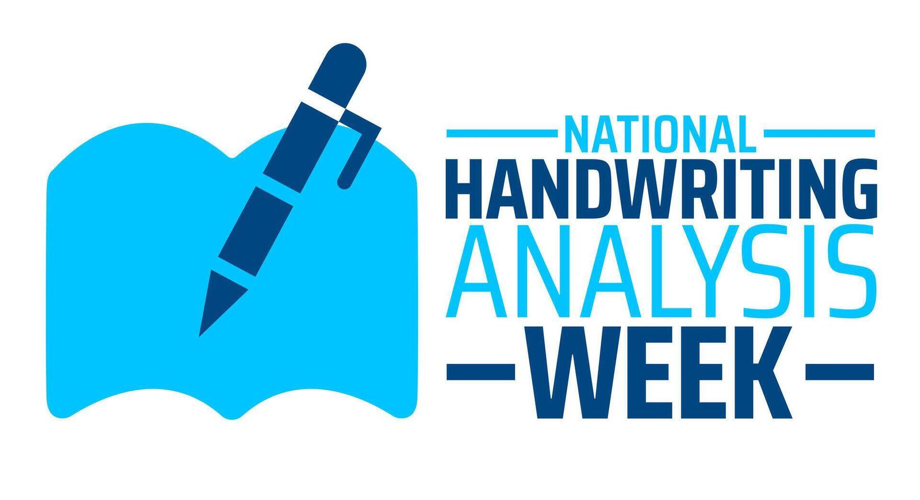 National Handwriting Analysis Week background banner vector