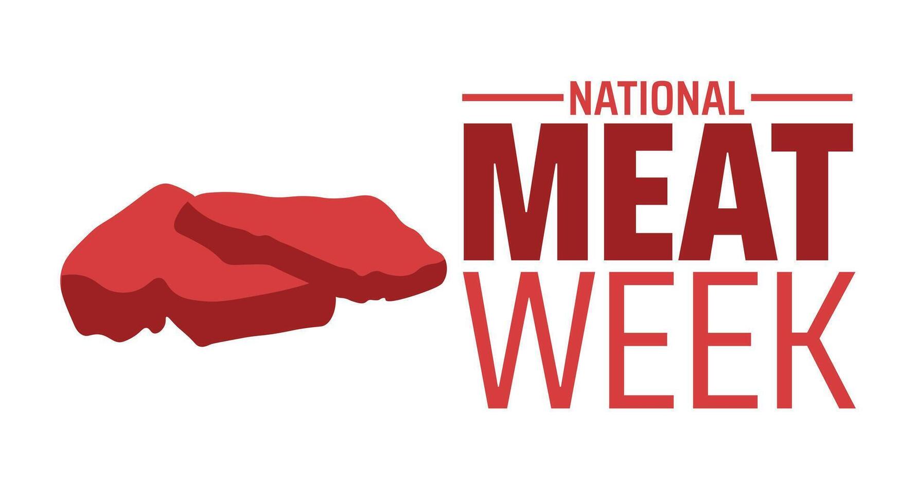 National Meat Week background banner or poster design vector