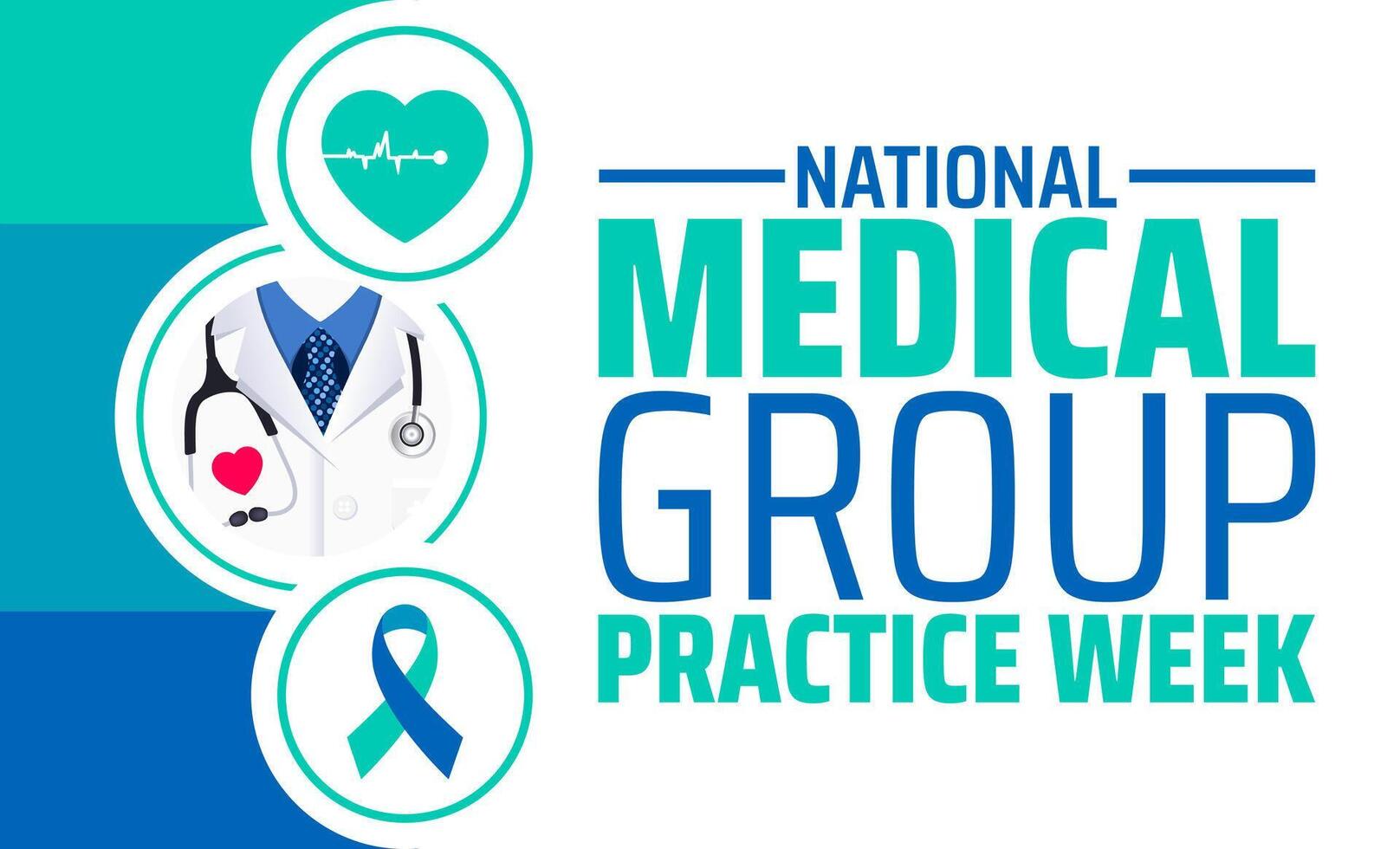 National Medical Group Practice Week background banner vector